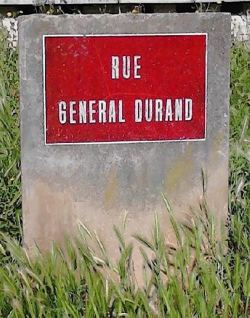 Plaque Rue General DURAND